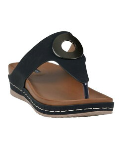 �W�[�V�[�V���[�Y ���f�B�[�X �V���[�Y �T���_�� GC Shoes Women's Seli Thong Wedge Sandals Black �u���b�N