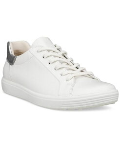 GR[ fB[X V[Y Xj[J[ Ecco Women's Soft 7 Easy Slip Tie Sneakers White Pure Silver zCg