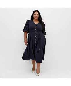 �V�e�B�[�V�b�N ���f�B�[�X �g�b�v�X �����s�[�X �v���X�T�C�Y CITY CHIC Plus Size Dahlia Dress Navy �l�C�r�[