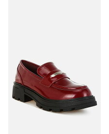 【送料無料】 ロンドンラグ レディース パンプス シューズ Gleam Stride Chunky Loafers Burgundy