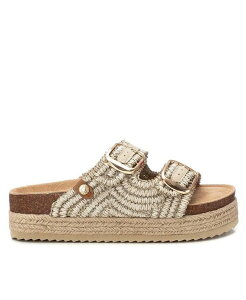 �L�V�^�C ���f�B�[�X �V���[�Y �T���_�� �v���b�g�t�H�[�� Women's Footbed Jute Wrapped Platform Sandals By Xti Ice
