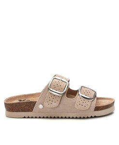 【送料無料】 キシタイ レディース サンダル シューズ Women's Suede Slip on Sandals By XTI Beige