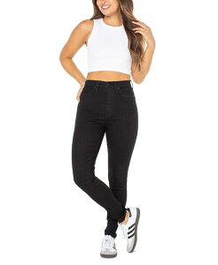 �Z���u���e�B�s���N ���f�B�[�X �{�g���X �f�j���p���c �W�[���Y Celebrity Pink Juniors' Curvy Ultra High-Rise Skinny Jeans Black Rinse �u���b�N