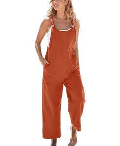 �J�b�v�V�[ ���f�B�[�X �g�b�v�X �W�����v�X�[�c CUPSHE Women's Raven Tapered Pinafore Jumpsuit Red ���b�h