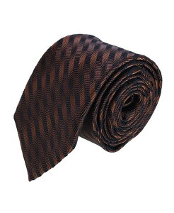 gt@K[ Y ANZT[ lN^C VN TRAFALGAR Men's Nathanial Regal Patterned Diagonal Line Silk Business Necktie Brown uE