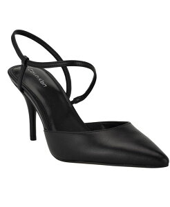 �J���o���N���C�� ���f�B�[�X �V���[�Y �p���v�X Calvin Klein Women's Cordera Pointy Toe Stiletto Pumps Black Leather �u���b�N