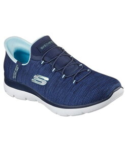 XPb`[Y fB[X V[Y Xj[J[ Skechers Women's Slip-ins: Summits - Everyday Set Wide Width Casual Sneakers from Finish Line Navy Aqua lCr[