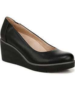 yz \EjgCU[ fB[X pvX V[Y About-Time Wedge Pumps Black Faux Leather