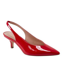 }[NtBbV[ fB[X V[Y pvX q[ Marc Fisher Women's Labela Slingback Kitten Heel Pumps Red Patent bh