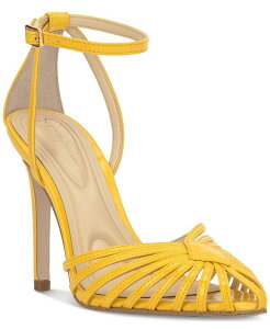 �W�F�V�J�V���v�\�� ���f�B�[�X �V���[�Y �p���v�X Jessica Simpson Women's Paveri Huarache Strappy Stiletto Pumps Golden Lemon Patent