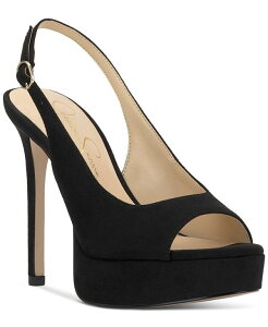 �W�F�V�J�V���v�\�� ���f�B�[�X �V���[�Y �p���v�X �v���b�g�t�H�[�� Jessica Simpson Women's Sibilla Slingback Platform Stiletto Pumps Black Nubuck �u���b�N