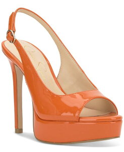 yz WFVJVv\ fB[X pvX V[Y Women's Sibilla Slingback Platform Stiletto Pumps Tangerine Patent