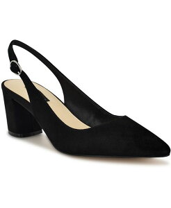 �i�C���E�F�X�g ���f�B�[�X �V���[�Y �p���v�X �q�[�� Nine West Women's Kamsee Block Heel Slingback Pumps Black Suede �u���b�N