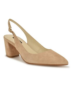 �i�C���E�F�X�g ���f�B�[�X �V���[�Y �p���v�X �q�[�� Nine West Women's Kamsee Block Heel Slingback Pumps Light Natural Suede
