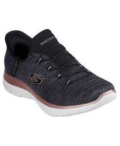 XPb`[Y fB[X V[Y Xj[J[ Skechers Women's Slip-ins: Summits - Millionaire Casual Sneakers from Finish Line Black Rose Gold ubN