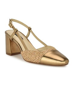�i�C���E�F�X�g ���f�B�[�X �V���[�Y �p���v�X �q�[�� Nine West Women's Unda Slingback Block Heel Pumps Bronze