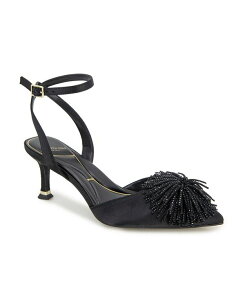 PlXR[ fB[X V[Y pvX Kenneth Cole New York Women's Umi Pom Pom Pumps Black Satin ubN