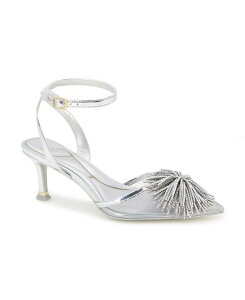 PlXR[ fB[X V[Y pvX Kenneth Cole New York Women's Umi Pom Pom Pumps Silver Mesh Vo[