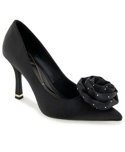 PlXR[ fB[X V[Y pvX Kenneth Cole New York Romi Rosette Slip-On Pumps Black Satin ubN
