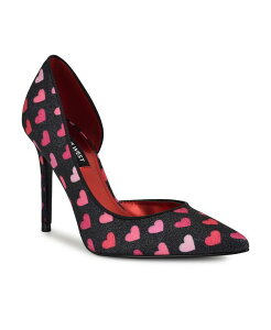 �i�C���E�F�X�g ���f�B�[�X �V���[�Y �p���v�X Nine West Women's Folowe Glitter D'Orsay Stiletto Pumps Black Glitter Heart Print �u���b�N