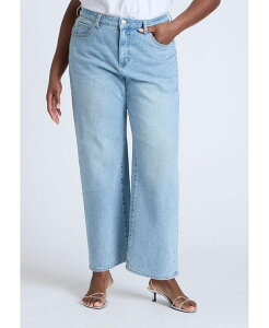 �G���N�C ���f�B�[�X �{�g���X �f�j���p���c �X�g���[�g �v���X�T�C�Y ELOQUII Plus Size The Sparkle Naomi Straight Leg Jean Vintage blue �u���[