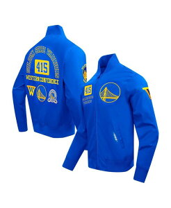 �v���X�^���_�[�h �����Y �A�E�^�[ �W���P�b�g�E�u���]�� �W���P�b�g Pro Standard Men's Royal Golden State Warriors Area Code Full-Zip Jacket Royal