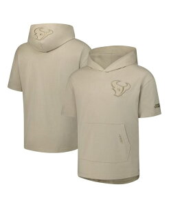 �v���X�^���_�[�h �����Y �A�E�^�[ �p�[�J�[�E�X�E�F�b�g �L���b�v �p�[�J�[ Pro Standard Men's Tan Houston Texans Neutrals Capsule Short Sleeve Pullover Hoodie Tan �^��
