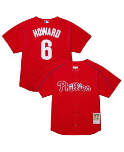 �~�b�`�F��&�l�X �����Y �g�b�v�X �V���c �W���[�W�[ Mitchell & Ness Men's Ryan Howard Red Philadelphia Phillies Cooperstown Collection Batting Practice Jersey Red ���b�h
