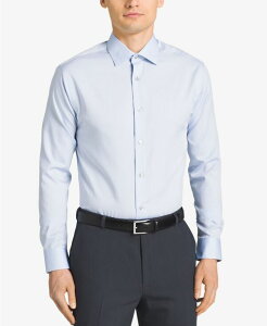 �J���o���N���C�� �����Y �g�b�v�X �V���c �X�����t�B�b�g Calvin Klein Men's Non-Iron Performance Herringbone Dress Shirt Classic & Slim Fit Blue �u���[