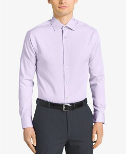 �J���o���N���C�� �����Y �g�b�v�X �V���c �X�����t�B�b�g Calvin Klein Men's Non-Iron Performance Herringbone Dress Shirt Classic & Slim Fit Lilac ���C���b�N