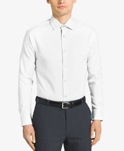 �J���o���N���C�� �����Y �g�b�v�X �V���c �X�����t�B�b�g Calvin Klein Men's Non-Iron Performance Herringbone Dress Shirt Classic & Slim Fit White �z���C�g
