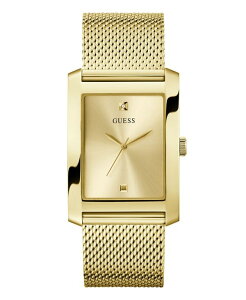 �Q�X �����Y �A�N�Z�T���[ �r���v ���b�V�� T�V���c GUESS Men's Analog Gold-Tone Steel Mesh Watch 34mm Gold-Tone �S�[���h