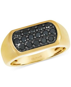 �� ���@�� �����Y �A�N�Z�T���[ �����O Le Vian Men's Blackberry Diamond Oval Cluster Ring (3/4 ct. t.w.) in 14k Yellow Gold �C�G���[