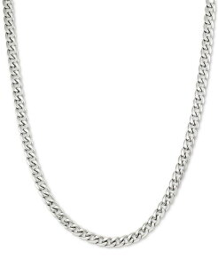yz V AC X~X fB[X lbNXE`[J[Ey_ggbv ANZT[ 24" Curb Chain Necklace in Stainless Steel Stainless Steel