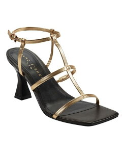 �}�[�N�E�t�B�b�V���[ ���f�B�[�X �V���[�Y �T���_�� �q�[�� Marc Fisher LTD Women's Dennie Caged Tapered Heel Sandals Gold Leather �S�[���h