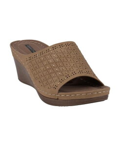 W[V[V[Y fB[X V[Y T_ GC Shoes Women's Atlanta Studded Comfort Wedge Sandals Tan ^