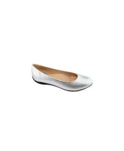 }[NWZtj[[N fB[X V[Y pvX Marc Joseph New York WomensBedford St Slip On Comfort Ballet Flat Silver metallic napa Vo[