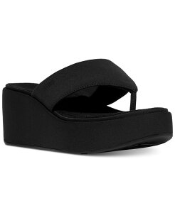 �t�B�b�g�t���b�v ���f�B�[�X �V���[�Y �T���_�� FitFlop Women's Flatforms Wedge Toe-Post Sandals All Black �u���b�N