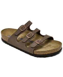 rPVgbN fB[X V[Y T_ Birkenstock Women's Florida Birko-Flor Nubuck Soft Footbed Sandals from Finish Line Brown uE