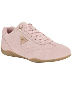 QX fB[X V[Y Xj[J[ XG[h [X GUESS Women's Gabiey Low Profile Suede Lace-Up Sneakers Light Pink Suede sN