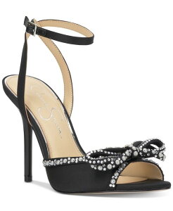 WFVJVv\ fB[X V[Y T_ Jessica Simpson Women's Nolira Two-Piece Rhinestone Bow Dress Sandals Black Multi
