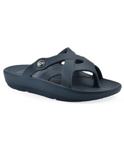 �z���C�g�}�E���e�� ���f�B�[�X �V���[�Y �T���_�� White Mountain Women's Rip Round Toe Flat Sandals Navy �l�C�r�[