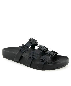 �G�A���\�[���Y ���f�B�[�X �V���[�Y �T���_�� Aerosoles Women's Leflor Round Toe Flatform Sandals Black Faux Leather �u���b�N