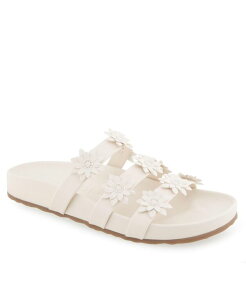 �G�A���\�[���Y ���f�B�[�X �V���[�Y �T���_�� Aerosoles Women's Leflor Round Toe Flatform Sandals Eggnog Faux Leather