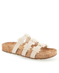 �G�A���\�[���Y ���f�B�[�X �V���[�Y �T���_�� Aerosoles Women's Leflor Round Toe Flatform Sandals Natural Canvas