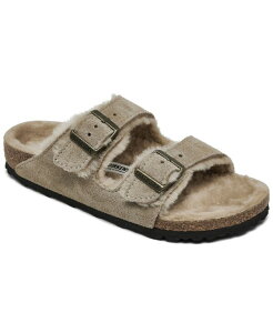 rPVgbN fB[X V[Y Xj[J[ T_ XG[h U[ Birkenstock Women's Arizona Shearling Suede Leather Sandals from Finish Line Taupe g[v