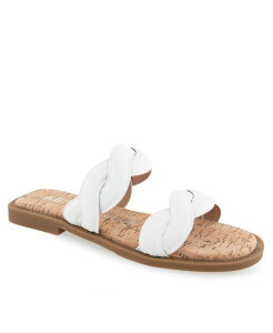 �G�A���\�[���Y ���f�B�[�X �V���[�Y �T���_�� Aerosoles Women's Colette Round Toe Slide Sandals Bright White Faux Leather �z���C�g