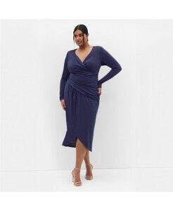 �V�e�B�[�V�b�N ���f�B�[�X �g�b�v�X �����s�[�X �v���X�T�C�Y CITY CHIC Plus Size Marissa Dress Navy �l�C�r�[