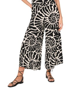 BXJ[g fB[X {gX JWApc Vince Camuto Women's Printed Pull-On Wide-Leg Pants Rich Black