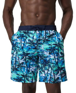 Xs[h Y  n[tpcEV[c vg V[gpc Speedo Men's Hawaiian Sky Bondi Basin Palm Print Drawstring 9 Boardshorts Hawain Sky